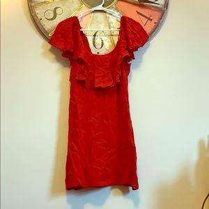 Lulus red, off the shoulder sweetheart dress